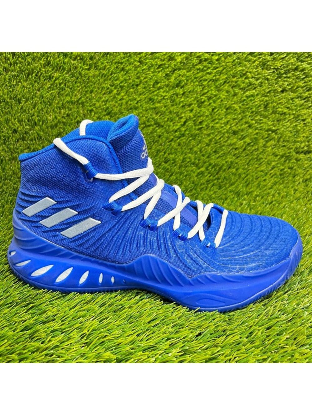 Adidas Crazy Explosive 2017 Mens Size‎ 8.5 Blue White Basketball Shoes Sneakers